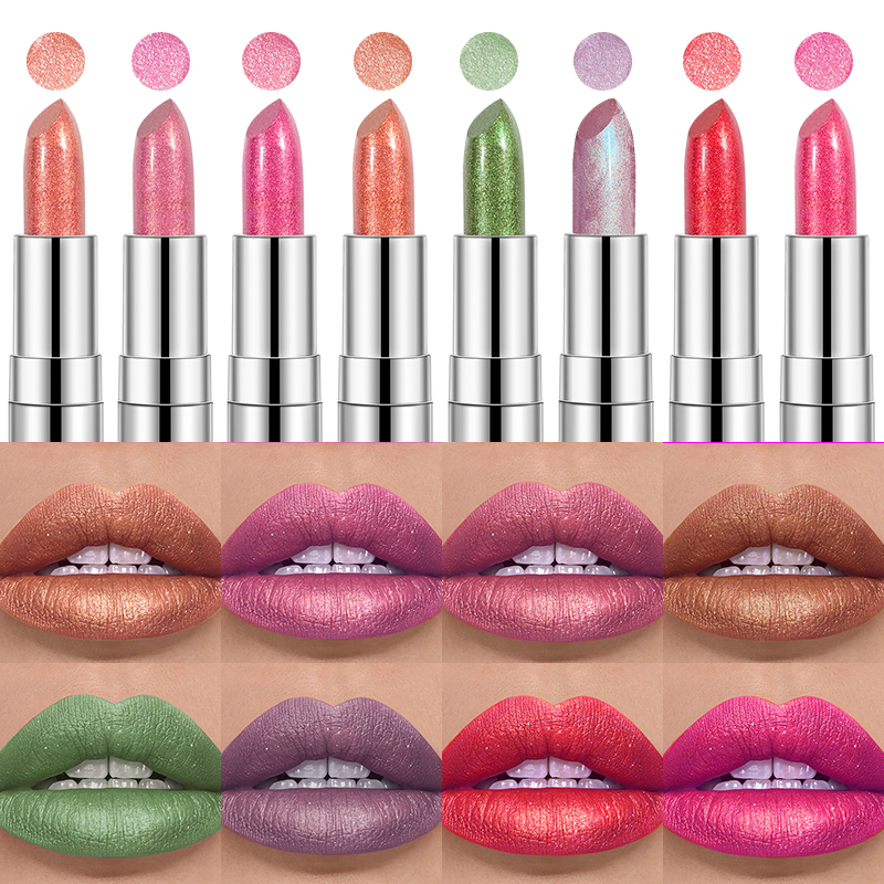 815008 Diamond Lipstick With Pearl Glitter